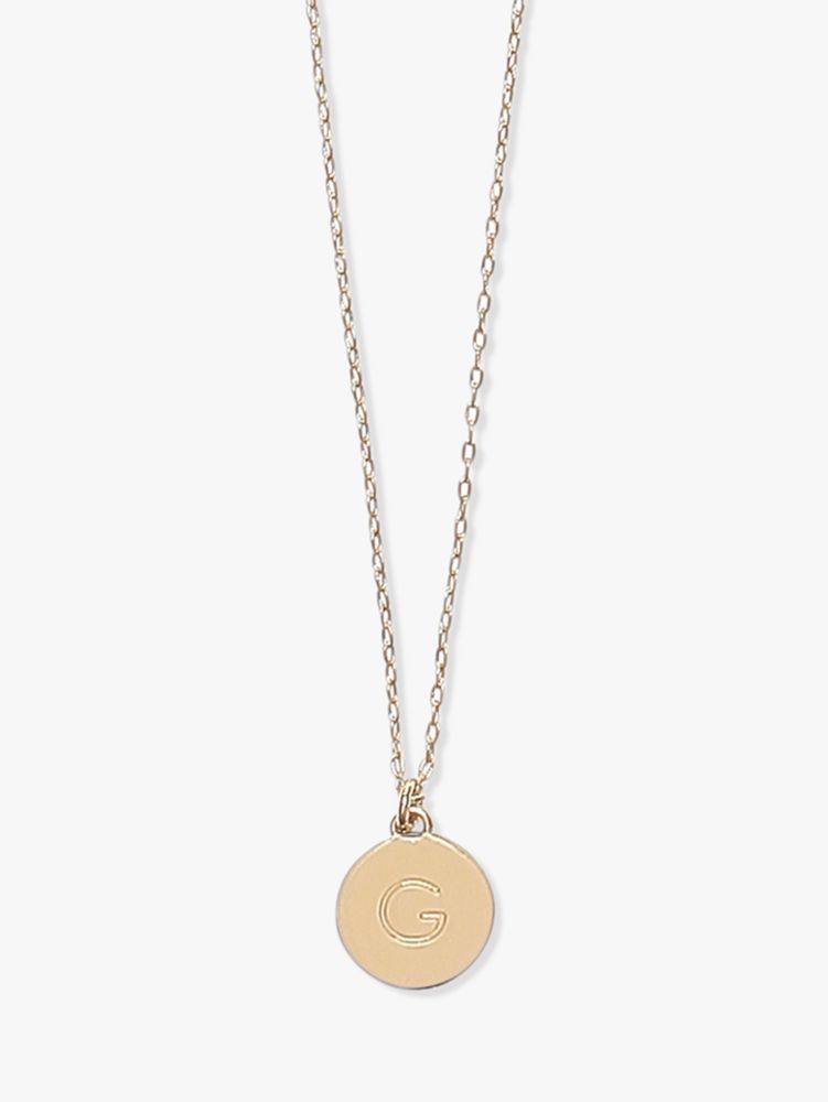 Kate Spade,g mini pendant,necklaces,Gold