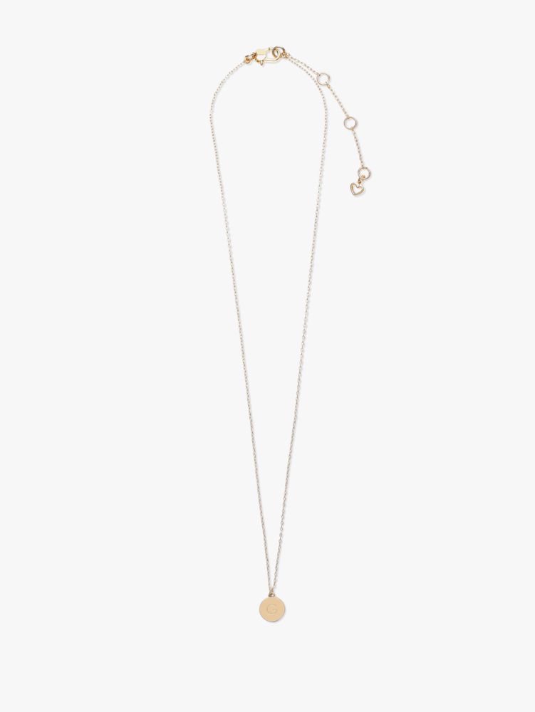 Kate Spade,g mini pendant,necklaces,Gold