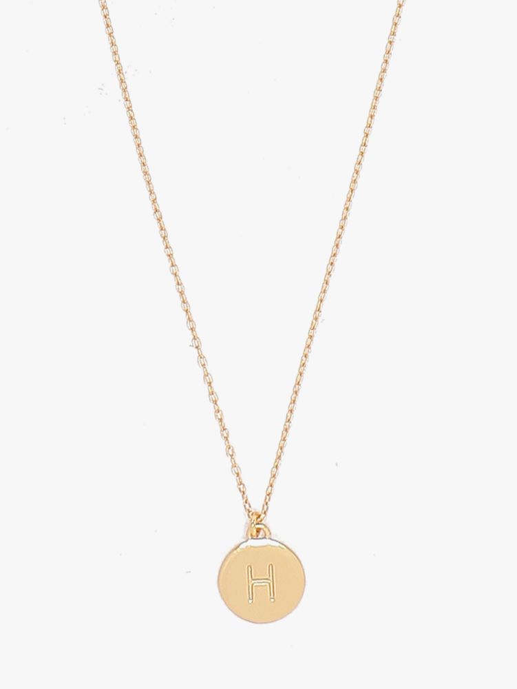 Kate Spade,h mini pendant,necklaces,Gold