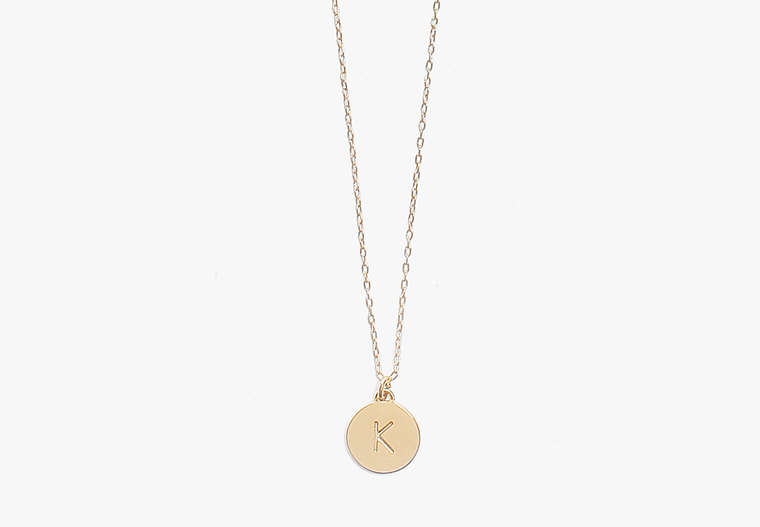 Kate Spade,k mini pendant,necklaces,Gold
