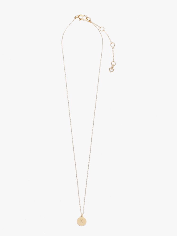 Kate Spade,k mini pendant,necklaces,Gold