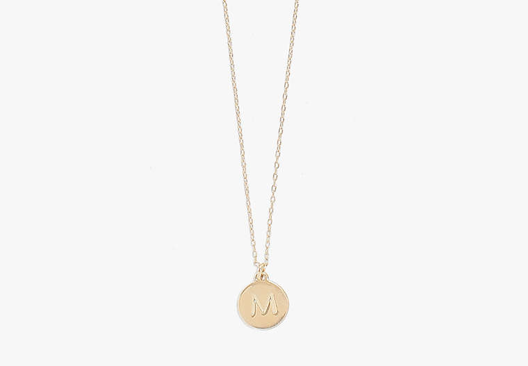 Kate Spade,m mini pendant,necklaces,Gold image number 0