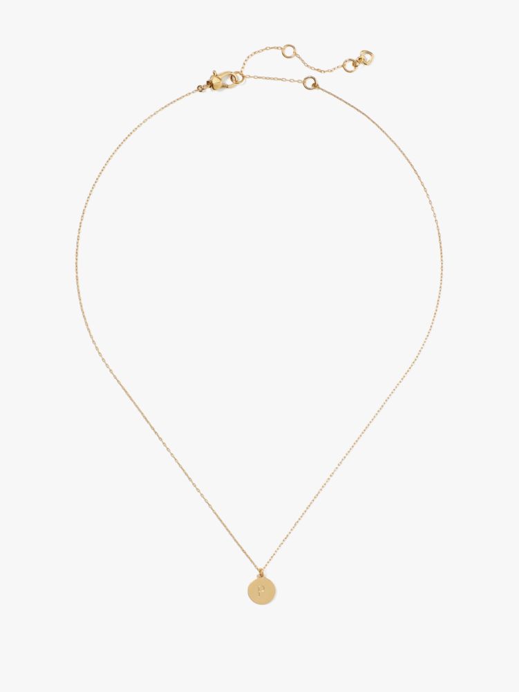 Kate Spade,p mini pendant,necklaces,Gold