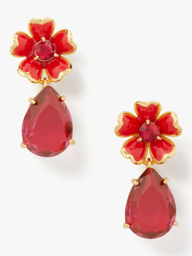 Blushing Blooms Flower Drop Earrings, , Product