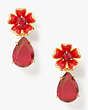 Kate Spade,blushing blooms flower drop earrings,earrings,Red Multi