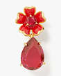 Kate Spade,blushing blooms flower drop earrings,earrings,Red Multi