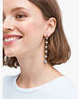 Kate Spade,house cat pavé linear earrings,earrings,Black / Glitter