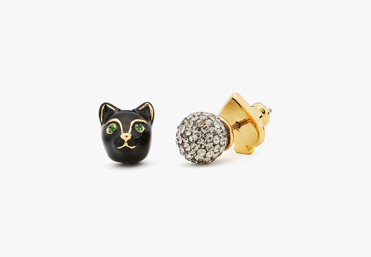 Kate Spade,house cat asymmetrical studs,earrings,