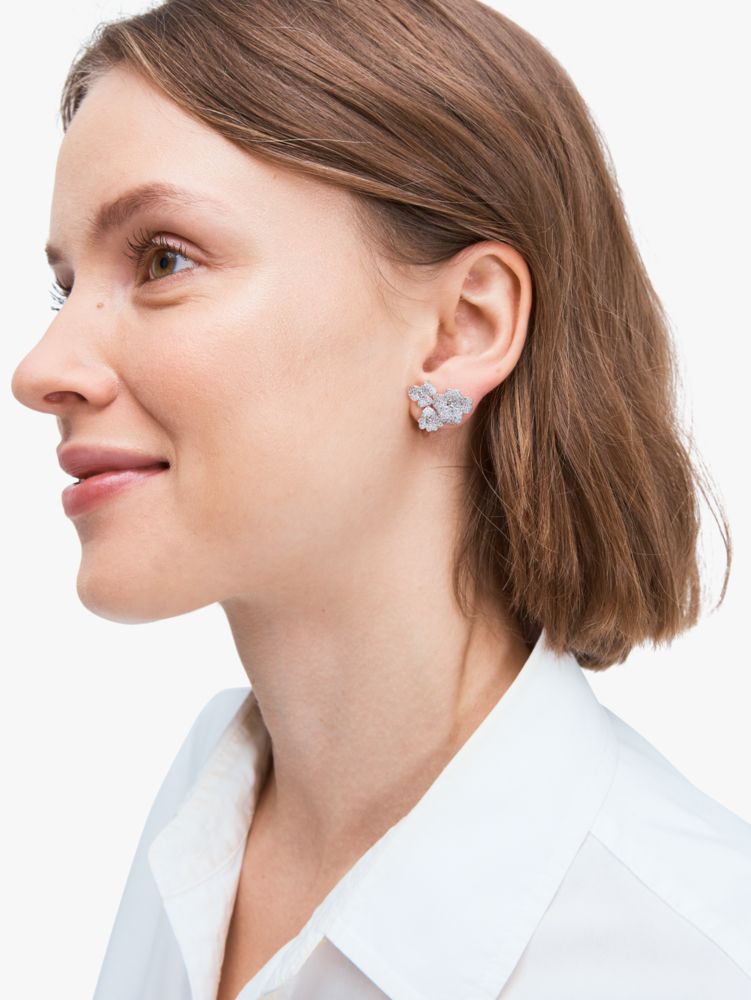 Kate Spade,Precious Pansy Pavé Statement Studs,