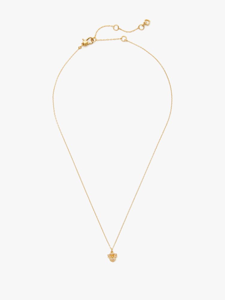 Kate Spade,Precious Pansy Pavé Mini Pendant,