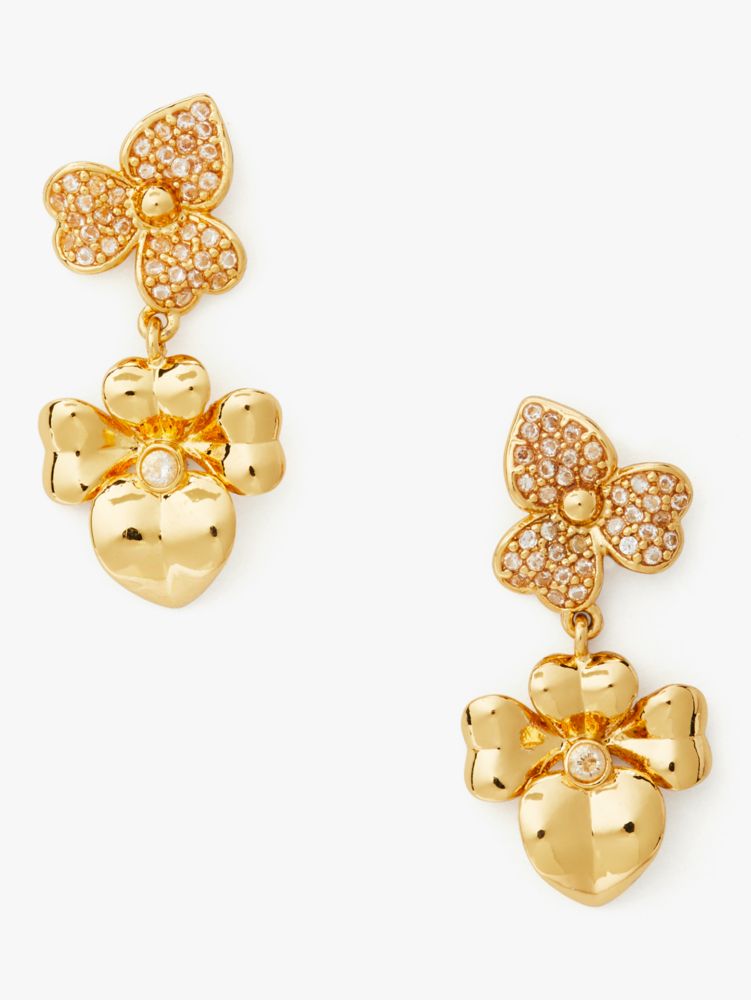 プレシャス パンジー パヴェ ドロップ ピアス, , Product