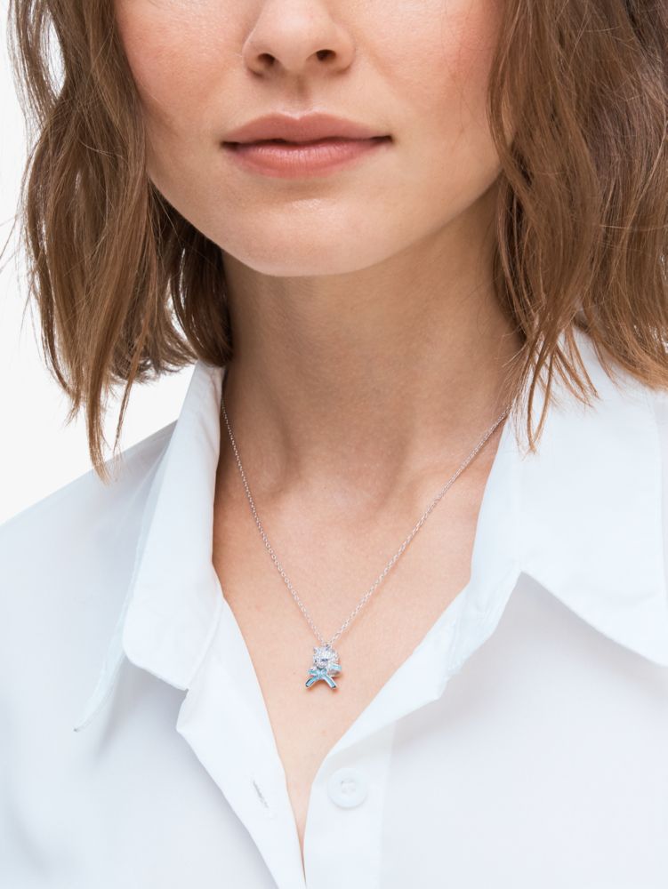 Kate Spade,Pretty Kitty Pavé Mini Pendant,