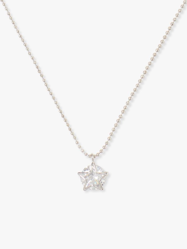 Kate Spade,something sparkly star mini pendant,necklaces,Classic Saddle
