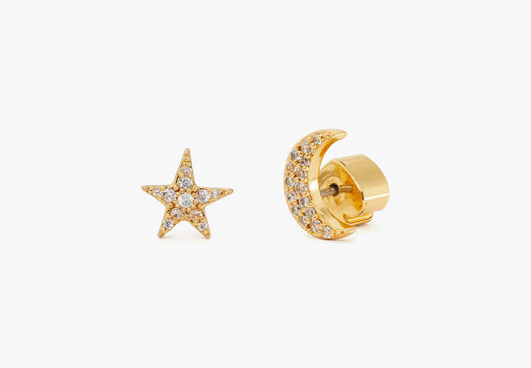 Something Sparkly Star And Moon Ohrstecker Mit Pavé, , Product