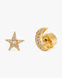 Kate Spade,something sparkly pavé star & moon studs,earrings,