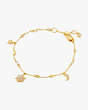 Kate Spade,stargaze charm bracelet,Clear/Gold