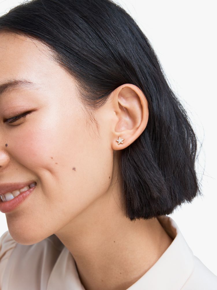 Something Sparkly Boxed Pavé Moon & Stars Studs, , Product