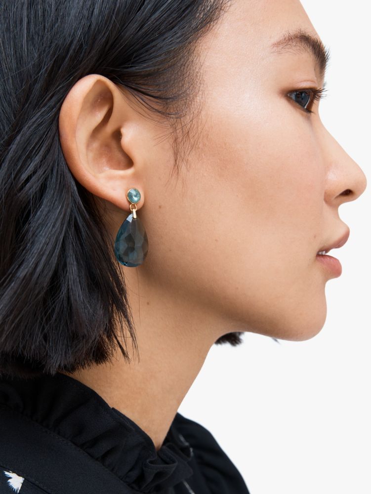 Kate Spade,sparkling chandelier drop earrings,earrings,Blue Cloud