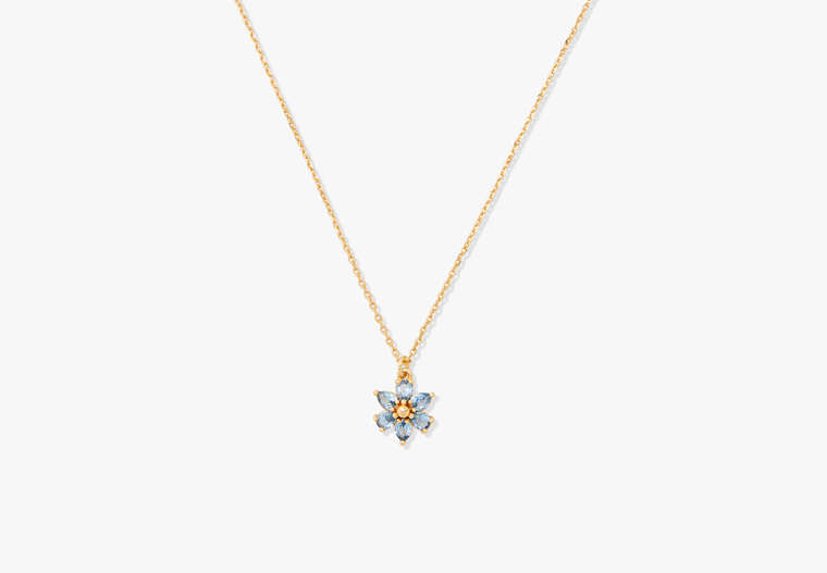 Kate Spade,first bloom mini pendant,necklaces,Light Blue image number 0