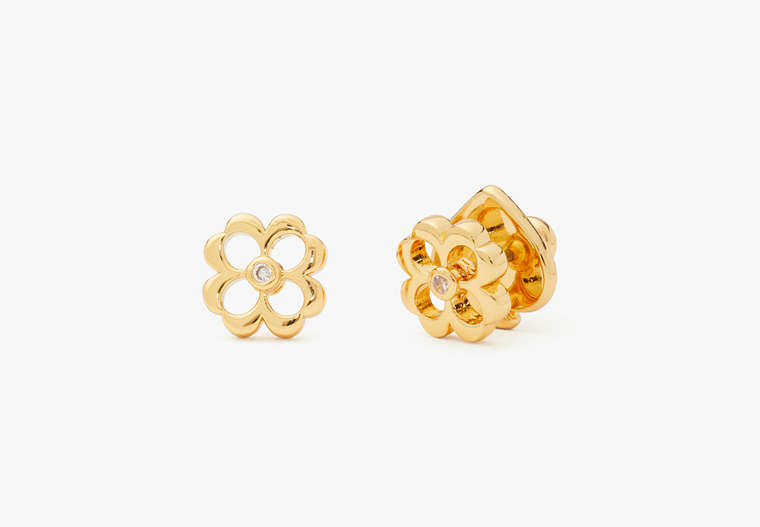 Spade Floral Studs, , Product
