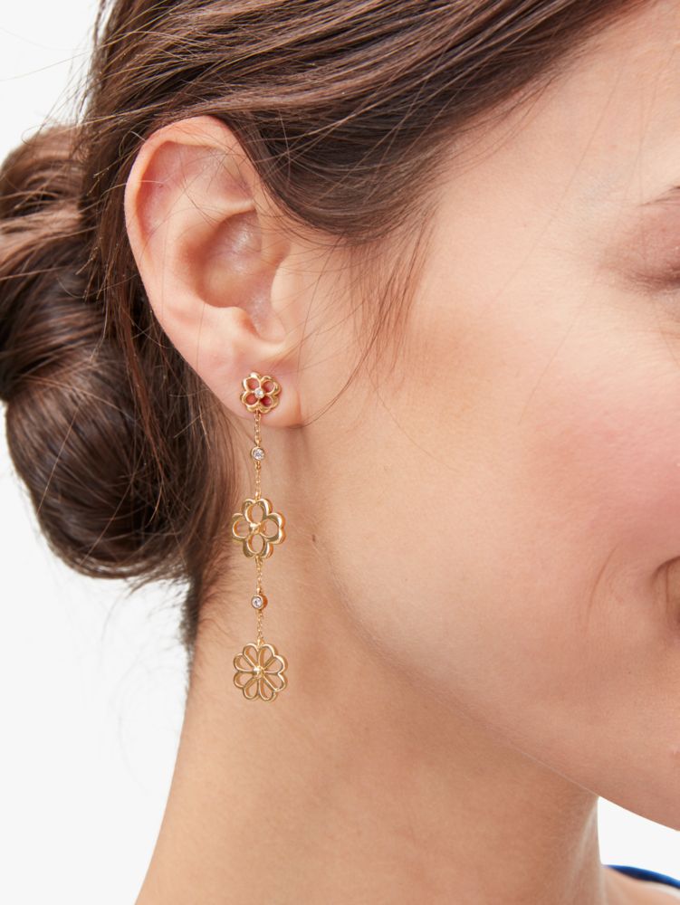 Spade Floral Linear Earrings, , Product