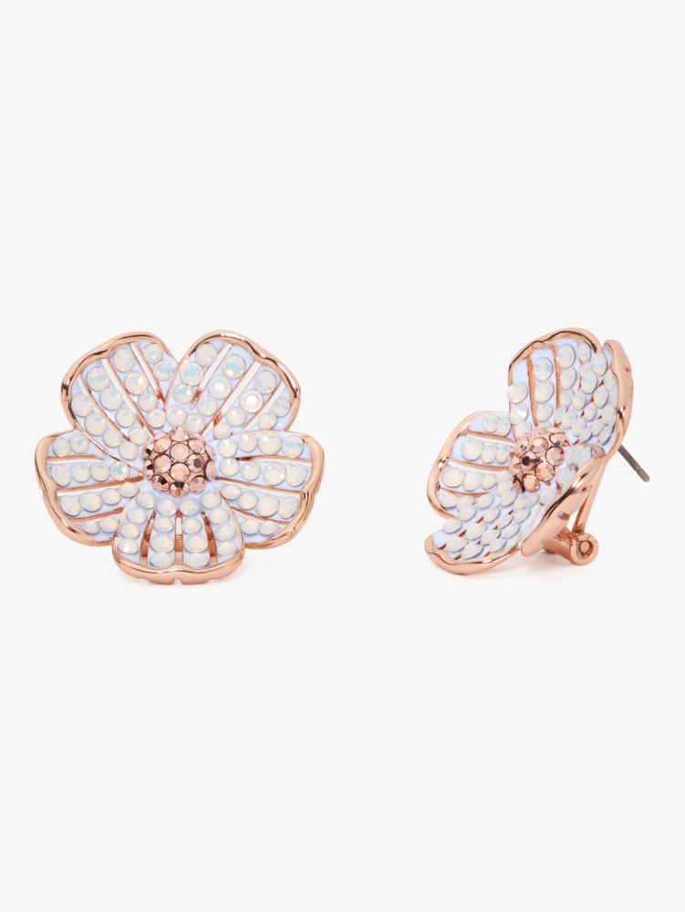Kate Spade,glistening petals flower statement studs,earrings,Opal