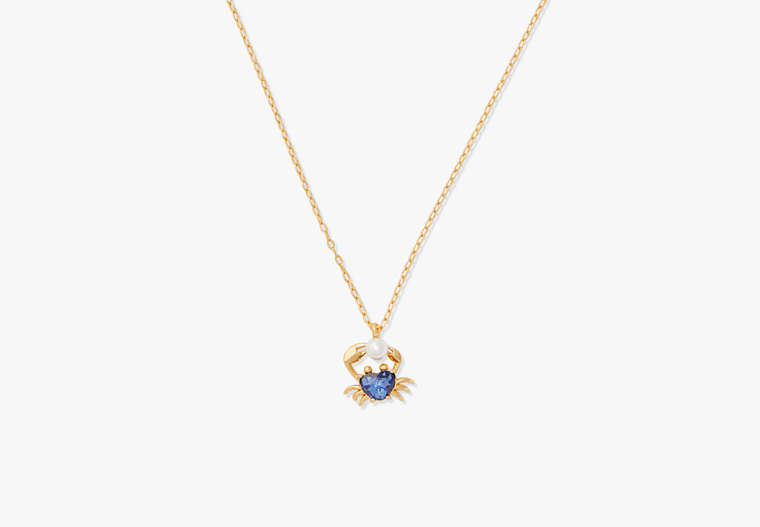 Kate Spade,sea star crab mini pendant,necklaces,Blue