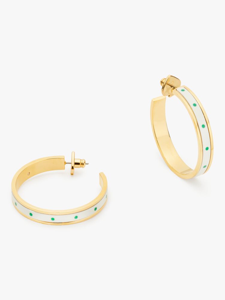 Kate Spade,Heritage Spade Flower Hoops,earrings,Sun Dot