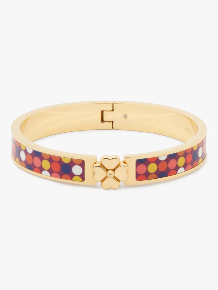 Kate Spade,Heritage Spade Flower Hinged Bangle,