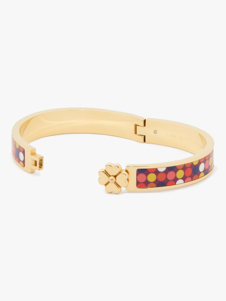 Kate Spade,Heritage Spade Flower Hinged Bangle,