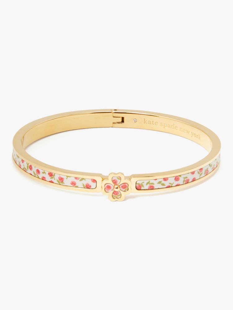 Heritage Spade Flower Thin Hinged Bangle