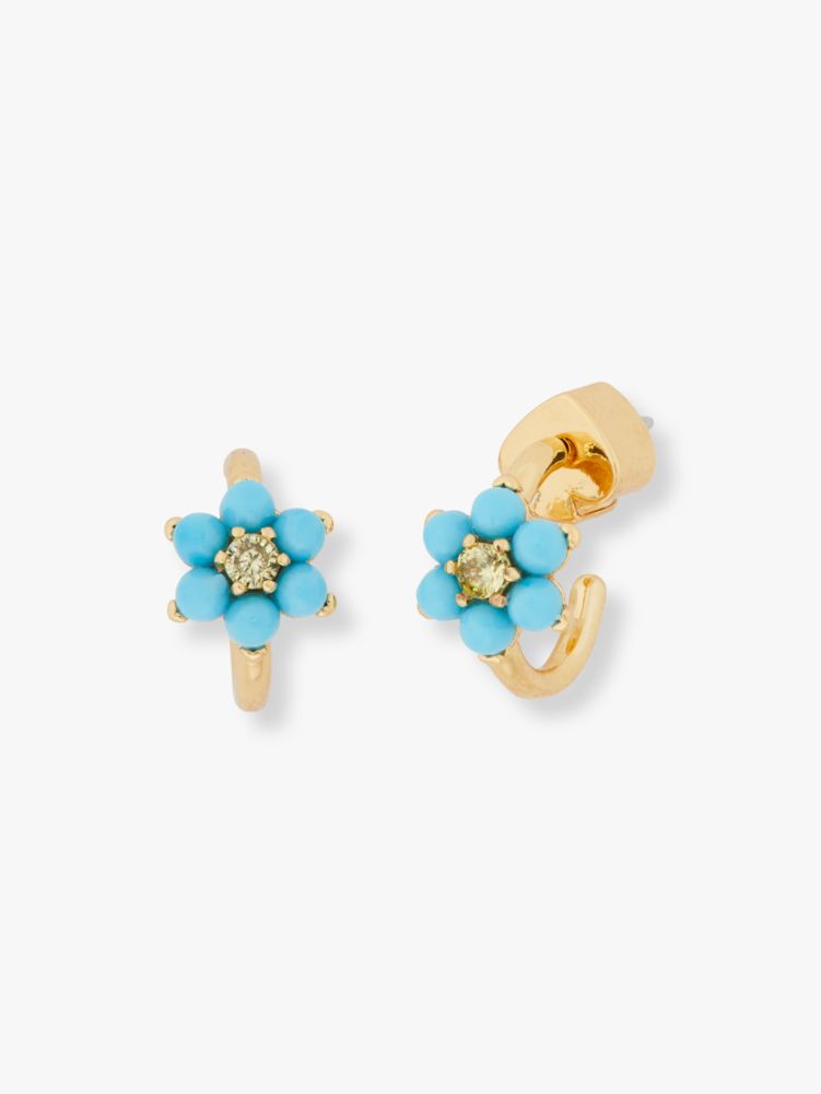 Kate Spade,myosotis flower huggies,earrings,