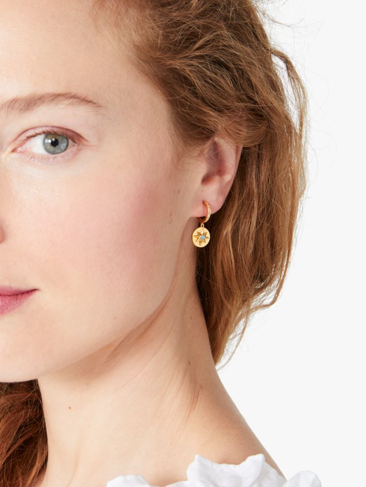 Kate spade pave 2024 huggie earrings