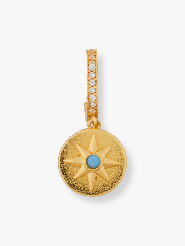 Kate Spade,My Medallion Pavé Huggies,