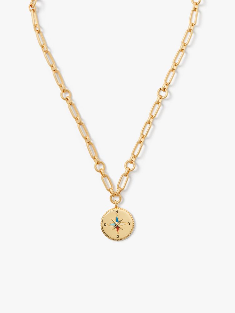 Kate Spade,My Medallion Compass Pendant,