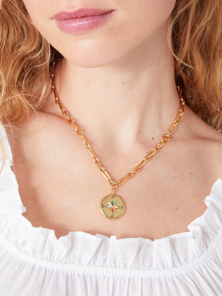 My Medallion Compass Pendant, , Product