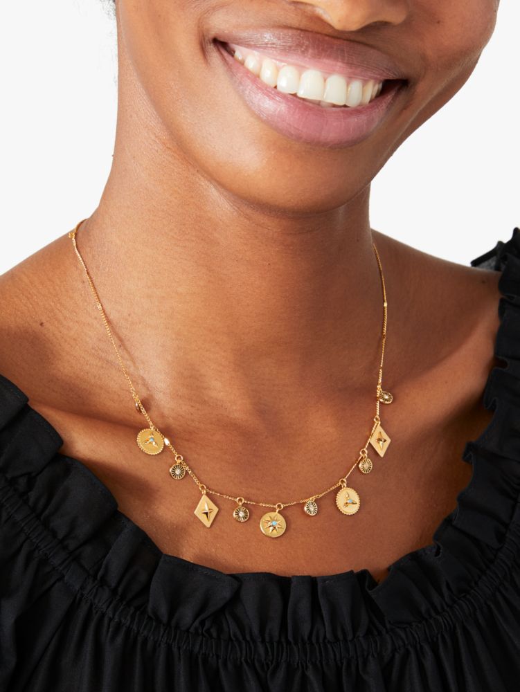 Kate Spade,my medallion charm necklace,necklaces,Gold