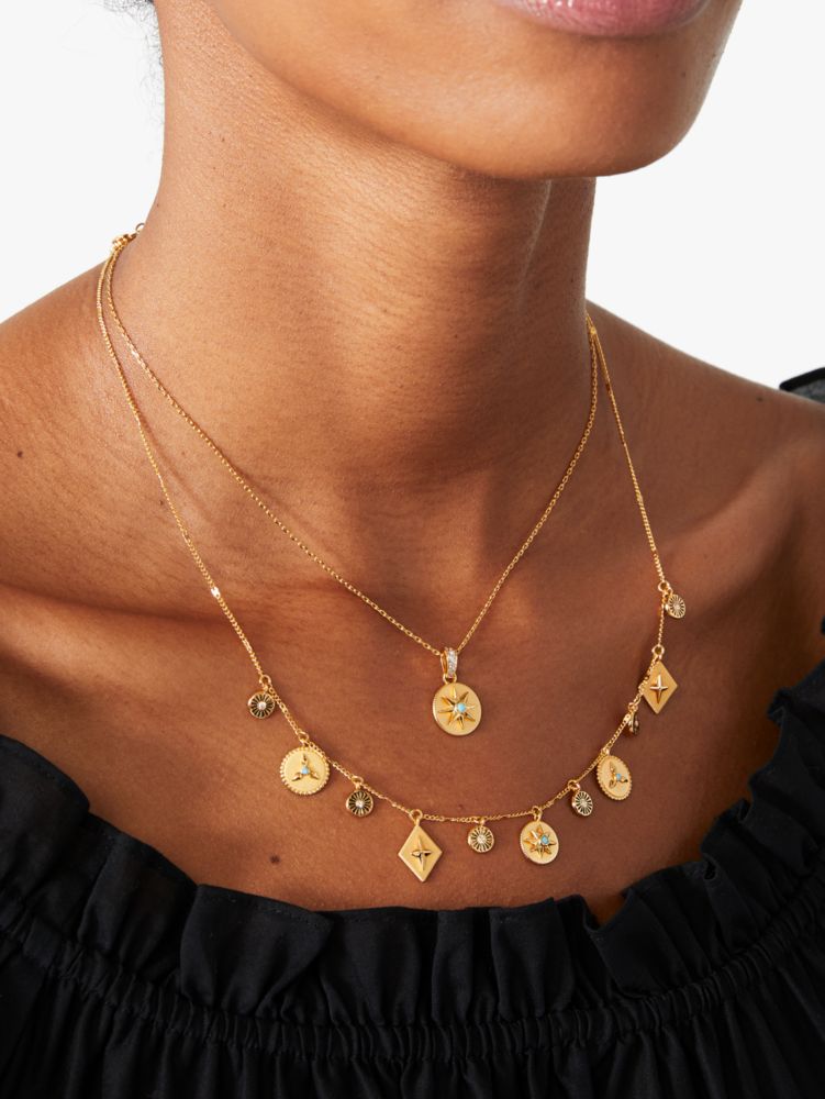 Kate Spade,My Medallion Charm Necklace,
