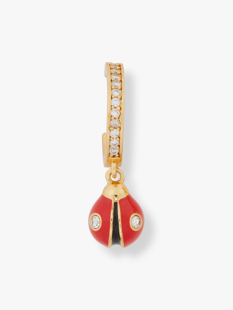 Kate Spade,nature walk ladybug huggies,earrings,