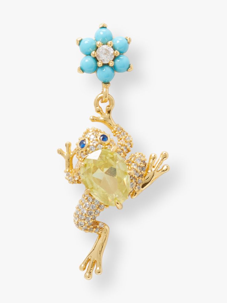 Kate Spade,Nature Walk Frog Drop Earrings,