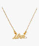 Kate Spade,say yes mrs necklace,necklaces,Clear/Gold