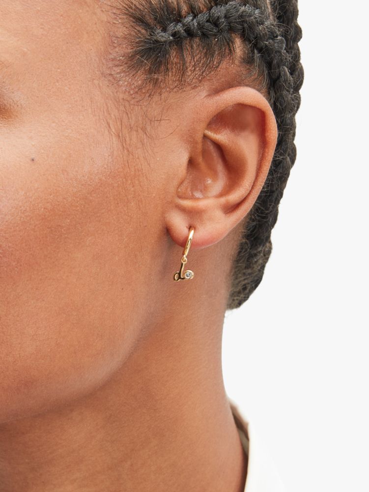 Kate Spade,say yes i do huggies,earrings,