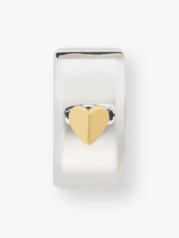 Kate Spade,Heartful Metal Huggies,