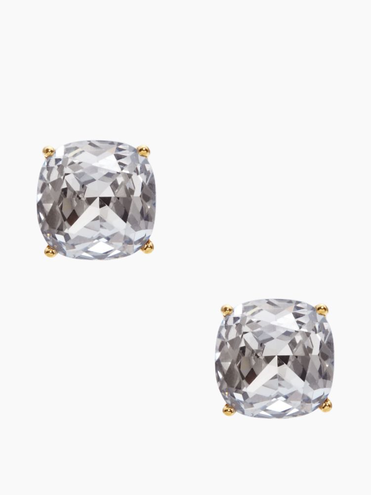Kate Spade,kate spade small square studs,Clear