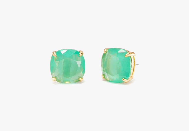 Kate Spade,small square studs,earrings,Beryl Green image number 0