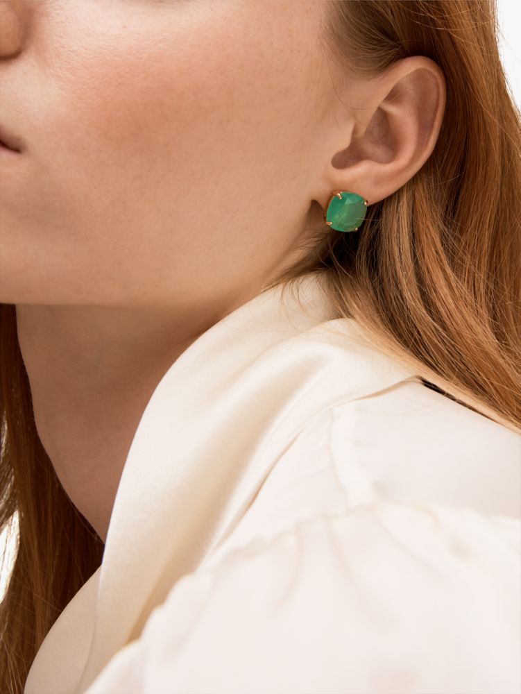 Kate Spade,small square studs,earrings,Beryl Green