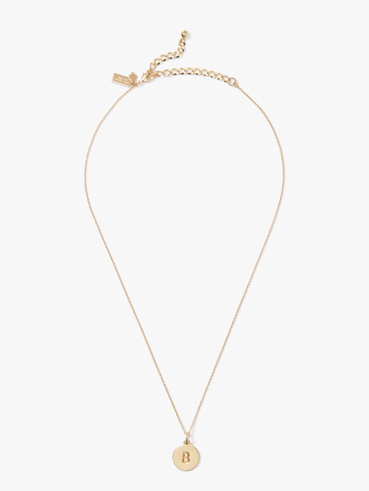 Kate Spade,initial "b" pendant,necklaces,Gold