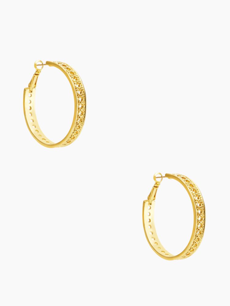 Madison Ave. Collection Island Wicker Hoop Earrings, , Product