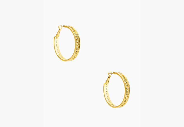 Madison Ave. Collection Island Wicker Hoop Earrings, , Product