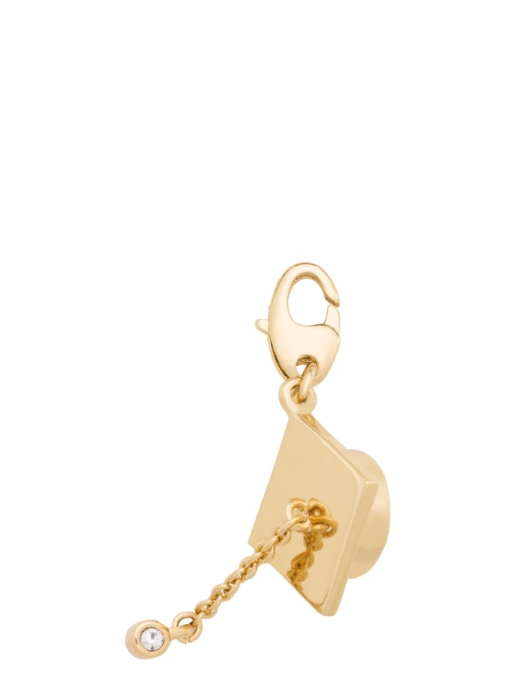 Kate Spade,graduation cap charm,Gold